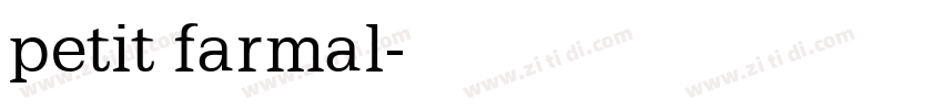 petit farmal字体转换